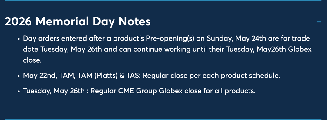 Memorial Day Holiday Trading Schedule-notes-2026